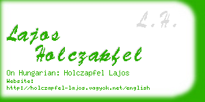 lajos holczapfel business card